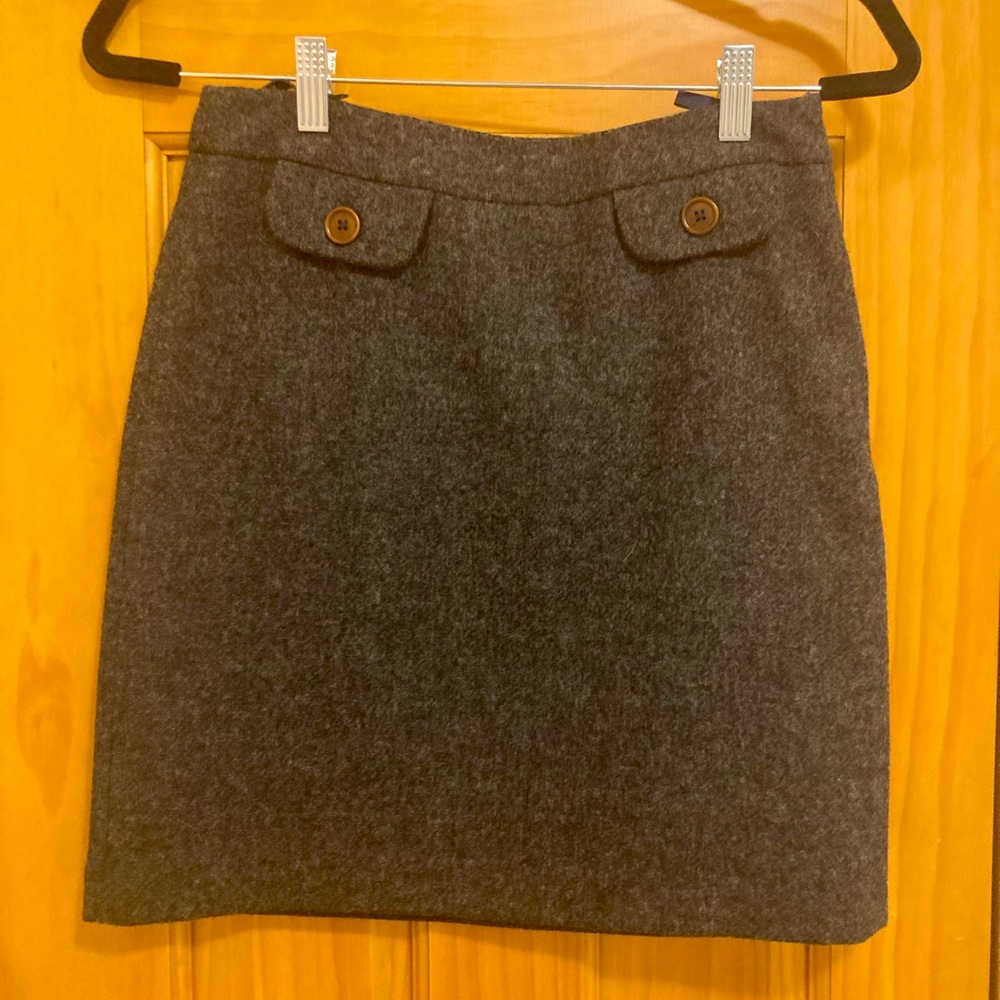 Boden grey wool miniskirt